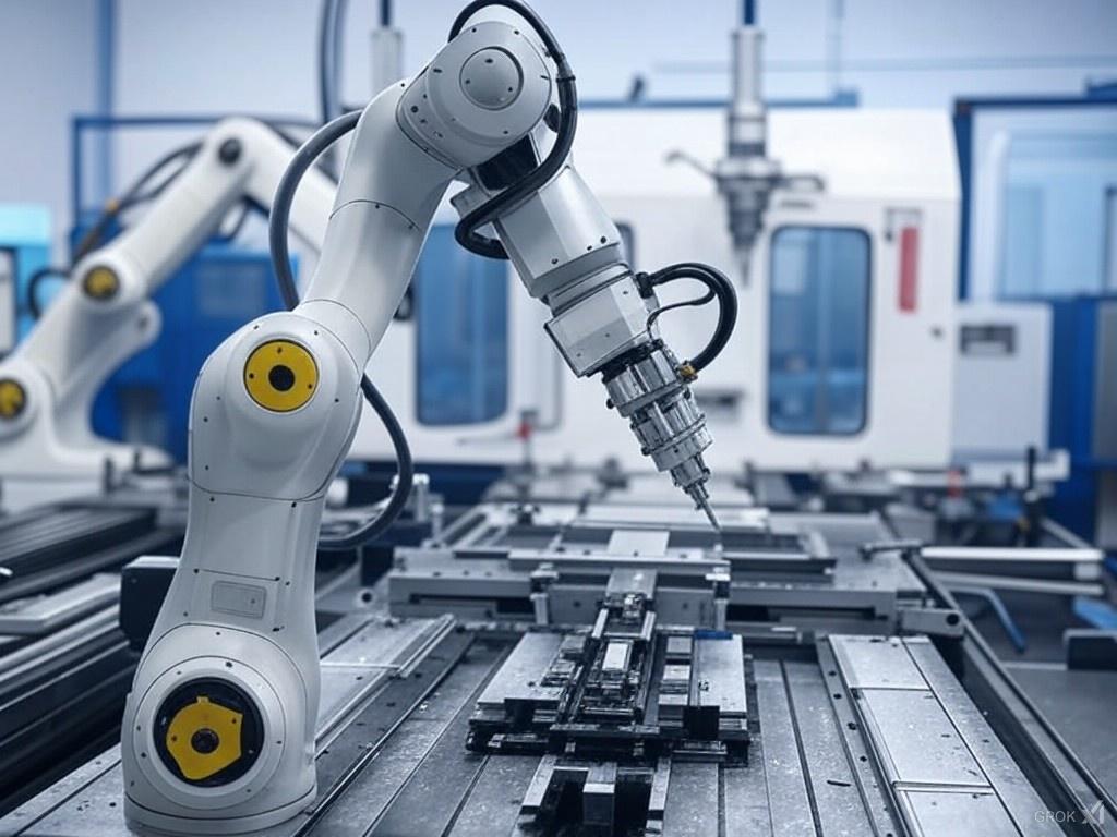 robotic arm working on part